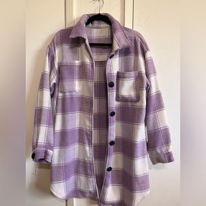Purple trench coat